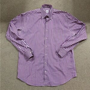 Peter Millar Purple Gingham Men's Dress Shirt